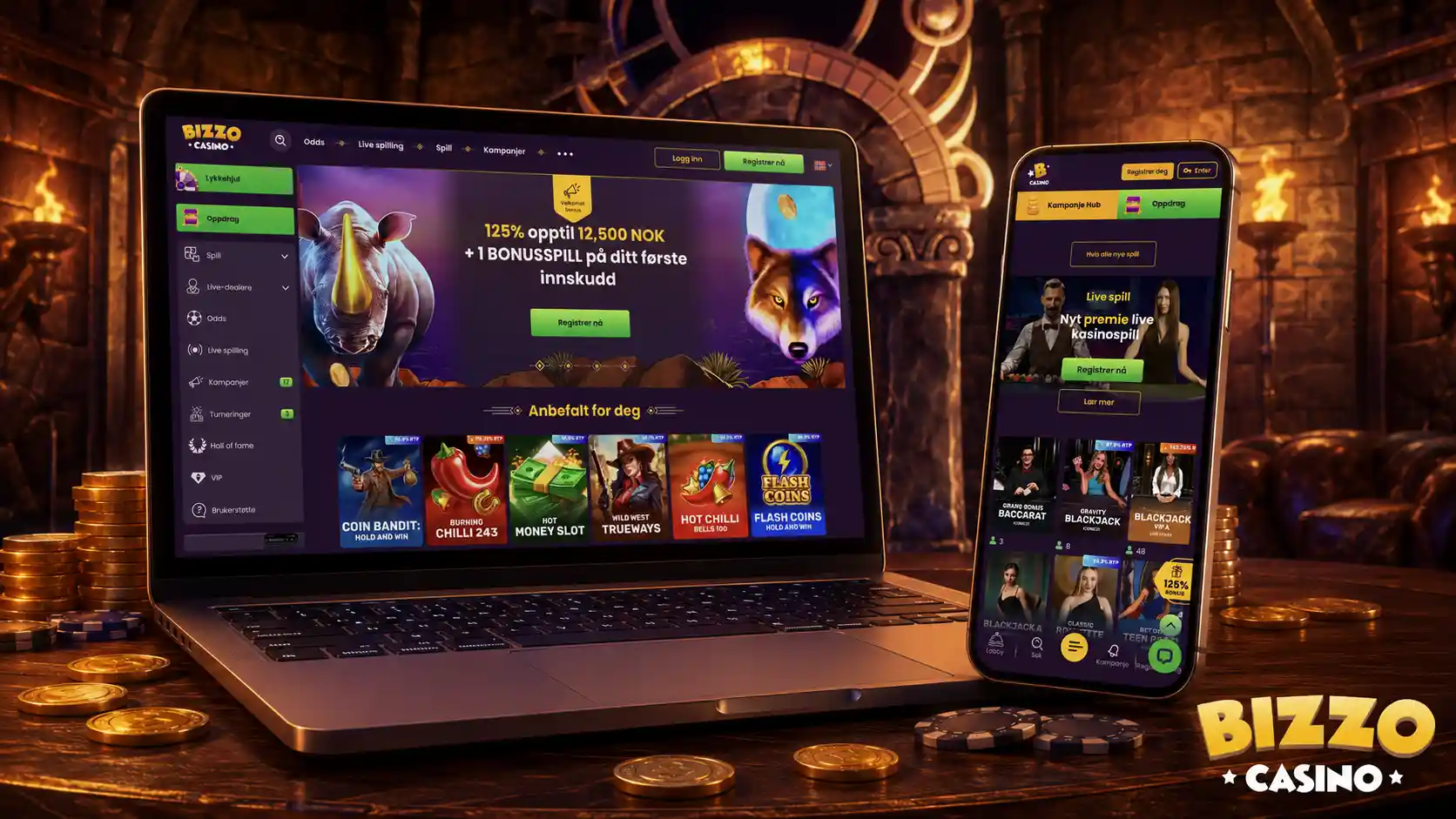 Slik fungerer oppdateringer av Bizzo Casino