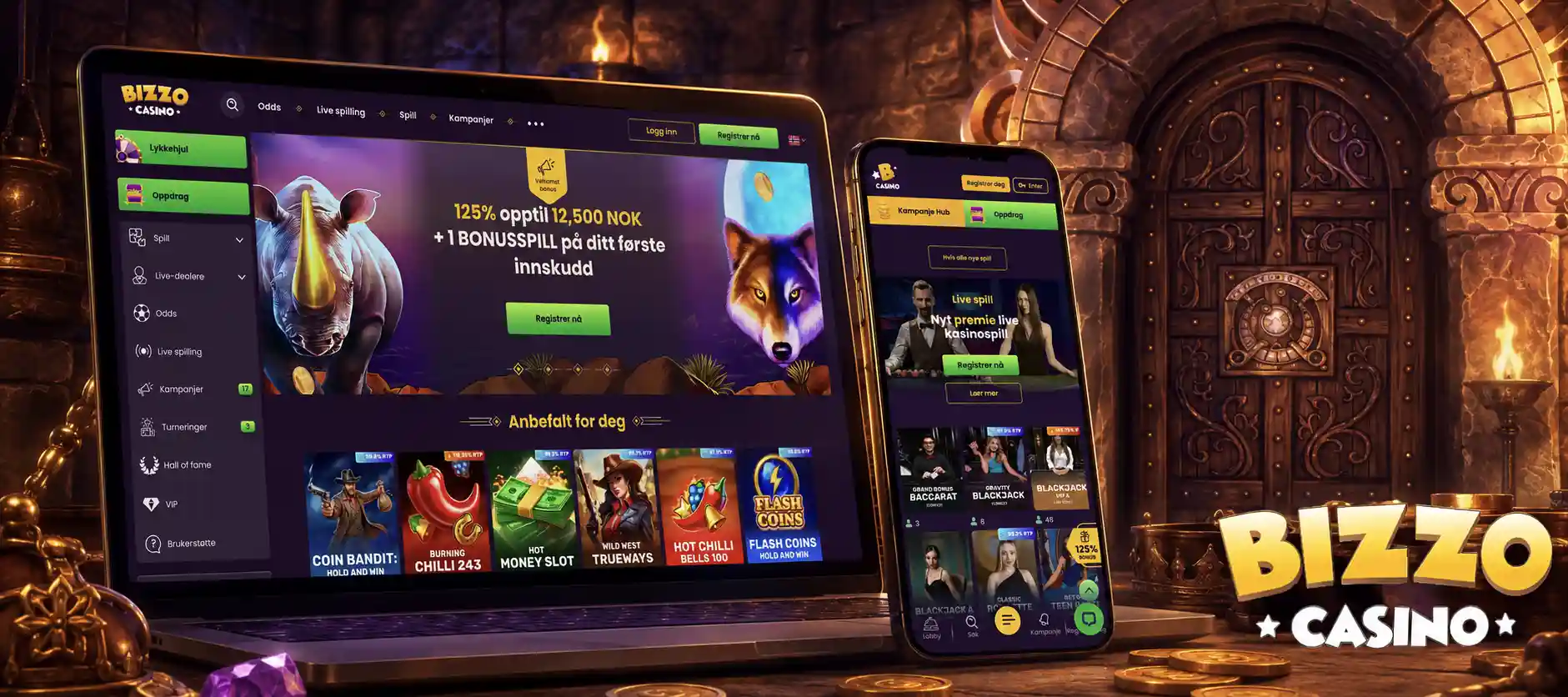 Mobilspilling hos Bizzo Casino Mobilspilling hos Bizzo Casino