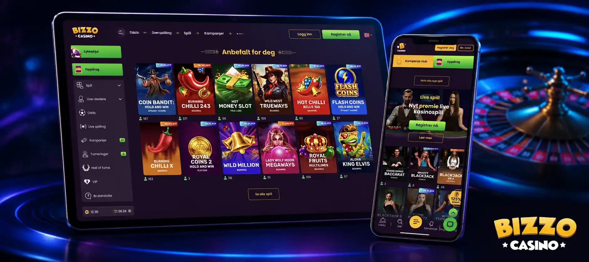 Registrering og innlogging hos Bizzo Casino Registrering og innlogging hos Bizzo Casino